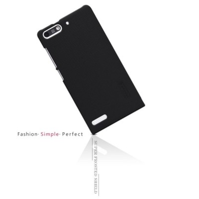 Nillkin Frosted Shield Huawei Ascend G6 juodas plastikinis dėklas + apsauginė ekrano plėvelė / Priedai.lt