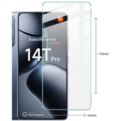 Xiaomi 14T (14T Pro) "Imak" 9H (partial coverage) enhanced protection transparent protective screen glass 0.3 mm | Priedai.lt