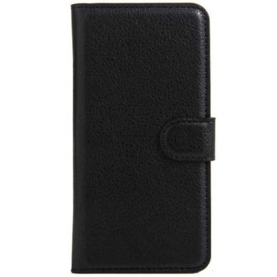 LG L40 (D160) atverčiamas juodas odinis Litchi dėklas - piniginė / Priedai.lt