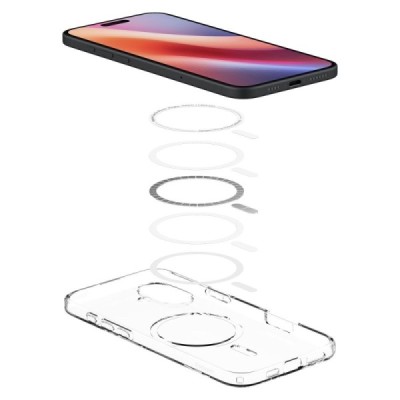 "Spigen" Liquid Crystal MagFit Apple iPhone 16 clear, transparent Hard Silicone Case Cover | Priedai.lt