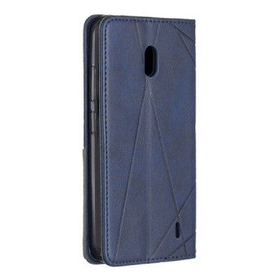 Nokia 2.2 Geometric Solid Flip Book Case - Blue | Priedai.lt