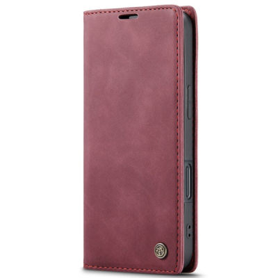 Apple iPhone 16 Plus CaseMe Retro Solid Flip Case Book - Burgundy | Priedai.lt