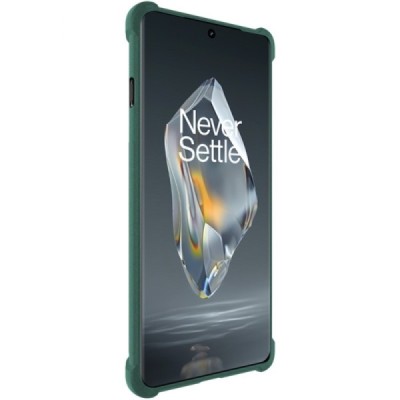 OnePlus 12R 5G (Ace 3) "Imak" reinforced protection hard silicone TPU green case - back | Priedai.lt