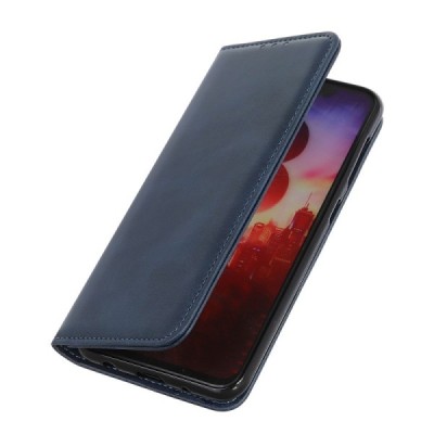 Samsung Galaxy S24 FE "Split" blue leather flip case - book | Priedai.lt