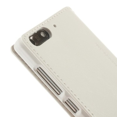 Huawei Ascend G6 atverčiamas Jilis baltas odinis dėklas - knygutė / Priedai.lt