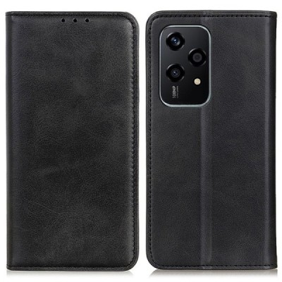 Honor 200 Lite "Split" black leather flip case - book | Priedai.lt