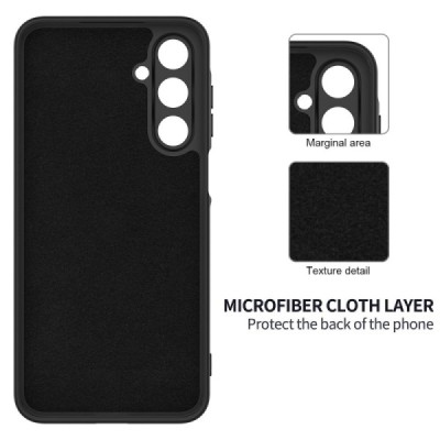 Samsung Galaxy A16 "Shell" hard liquid silicone (TPU) case black - cover | Priedai.lt
