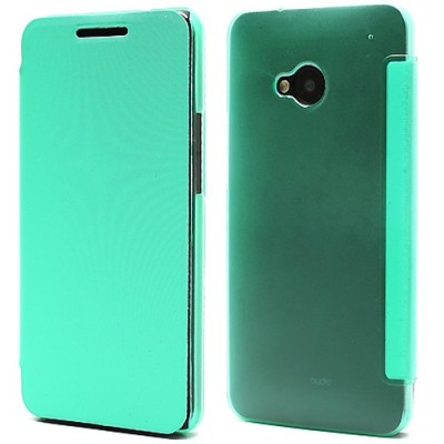 Atverčiamas HTC One M7 žalias dėklas (Dėkliukas) / Priedai.lt