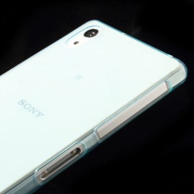 Sony Xperia Z2 skaidrus (permatomas) kieto silikono TPU ploniausias pasaulyje žalias dėklas / Priedai.lt