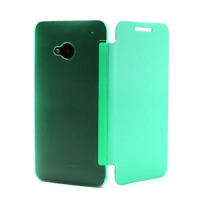 Atverčiamas HTC One M7 žalias dėklas (Dėkliukas) / Priedai.lt
