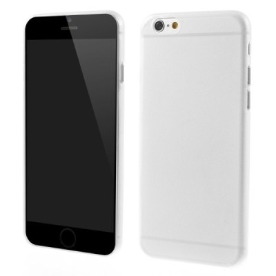 Ploniausias pasaulyje plastikinis skaidrus Apple iPhone 6 (6s) baltas dėklas - nugarėlė / Priedai.lt
