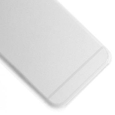 Ploniausias pasaulyje plastikinis skaidrus Apple iPhone 6 (6s) baltas dėklas - nugarėlė / Priedai.lt