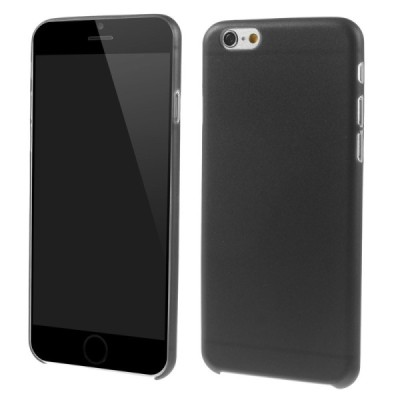 Ploniausias pasaulyje plastikinis skaidrus Apple iPhone 6 (6s) juodas dėklas - nugarėlė / Priedai.lt