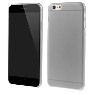 Ploniausias pasaulyje plastikinis skaidrus Apple iPhone 6 (6s) pilkas dėklas - nugarėlė / Priedai.lt