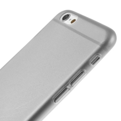 Ploniausias pasaulyje plastikinis skaidrus Apple iPhone 6 (6s) pilkas dėklas - nugarėlė / Priedai.lt
