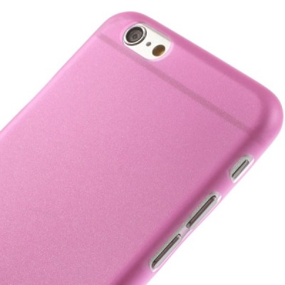 Ploniausias pasaulyje plastikinis skaidrus Apple iPhone 6 (6s) rožinis dėklas - nugarėlė / Priedai.lt