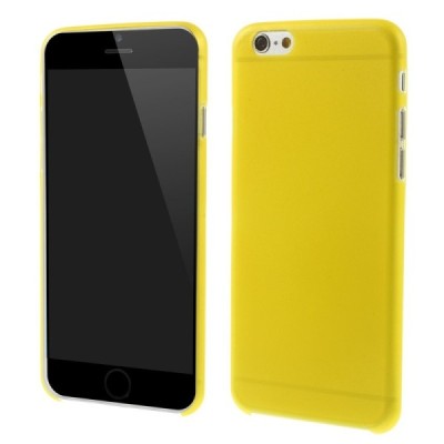 Ploniausias pasaulyje plastikinis skaidrus Apple iPhone 6 (6s) geltonas dėklas - nugarėlė / Priedai.lt
