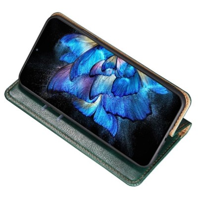 Solidus Nokia G22 žalias odinis atverčiamas dėklas | Priedai.lt