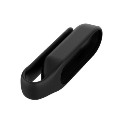 Išmaniojo laikrodžio kieto silikono (TPU) dėklas laikiklis - juodas Mi Band 4  (Mi Band 3) | Priedai.lt