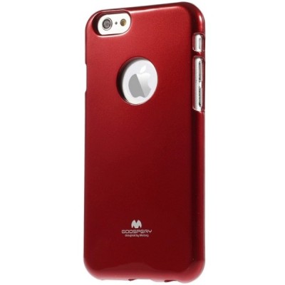 Apple iPhone 6 (6s) raudonas Mercury kieto silikono (TPU) dėklas / Priedai.lt