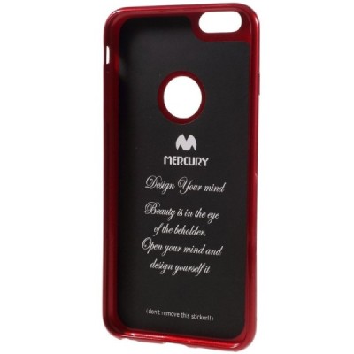 Apple iPhone 6 (6s) raudonas Mercury kieto silikono (TPU) dėklas / Priedai.lt