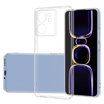 Xiaomi 13T (13T Pro) kieto silikono TPU skaidrus dėklas - nugarėlė | Priedai.lt