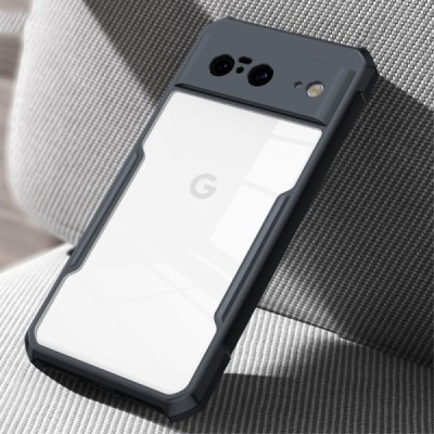 Google Pixel 8 „XUNDD“ skaidrus juodos spalvos apvadais kieto silikono TPU akrilo dėklas - nugarėlė | Priedai.lt