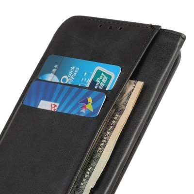 Motorola Moto G14 „Split“ juodas odinis atverčiamas dėklas - knygutė | Priedai.lt