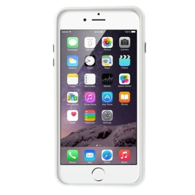 Apple iPhone 6 Plus (6s Plus) skaidrus permatomas rėmelis (kraštų apvadas, bamperis) - baltas / Priedai.lt