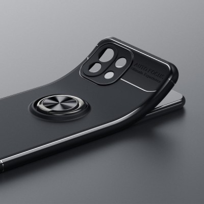 Xiaomi Mi 11 Lite (Mi 11 Lite NE) „FOCUS“ Kickstand kieto silikono TPU juodas dėklas - nugarėlė | Priedai.lt