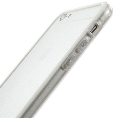 Apple iPhone 6 Plus (6s Plus) skaidrus permatomas rėmelis (kraštų apvadas, bamperis) - baltas / Priedai.lt