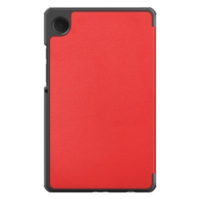 Samsung Galaxy Tab A11 / A9 flip red leather case (foldable) | Priedai.lt
