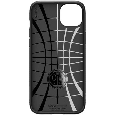 „Spigen“ Liquid Air Apple iPhone 15 Plus  juodas kieto silikono dėklas | Priedai.lt