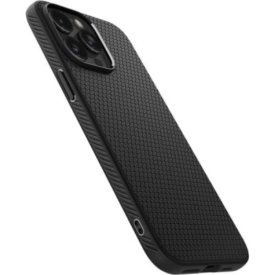 „Spigen“ Liquid Air Apple iPhone 15 Pro juodas kieto silikono dėklas | Priedai.lt