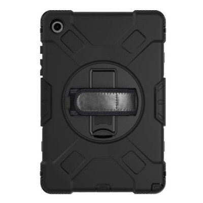 Samsung Galaxy Tab A9+ reinforced protection (360°) black case - back | Priedai.lt
