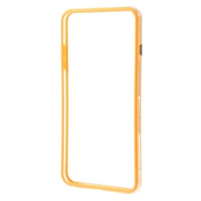 Apple iPhone 6 Plus (6s Plus) skaidrus permatomas rėmelis (kraštų apvadas, bamperis) - oranžinis / Priedai.lt