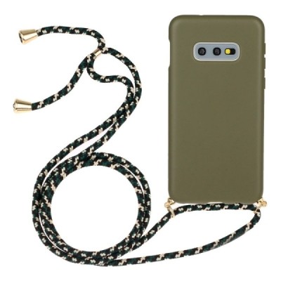 Samsung Galaxy S10e (G970) Strap kieto silikono TPU žalias dėklas - nugarėlė | Priedai.lt