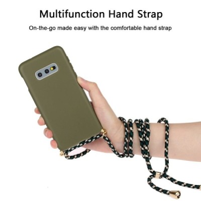 Samsung Galaxy S10e (G970) Strap kieto silikono TPU žalias dėklas - nugarėlė | Priedai.lt
