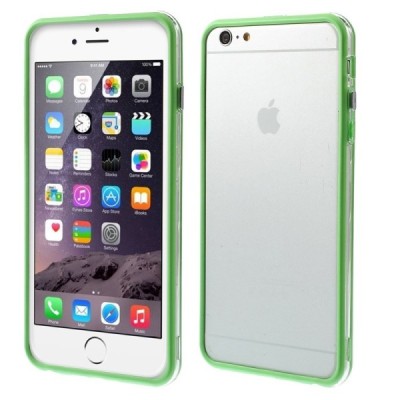 Apple iPhone 6 Plus (6s Plus) skaidrus permatomas rėmelis (kraštų apvadas, bamperis) - žalias / Priedai.lt