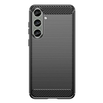 Samsung Galaxy S24+ (SM-S926) „Carbon“ kieto silikono TPU juodas dėklas - nugarėlė | Priedai.lt