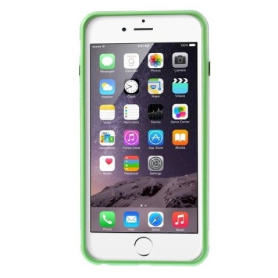 Apple iPhone 6 Plus (6s Plus) skaidrus permatomas rėmelis (kraštų apvadas, bamperis) - žalias / Priedai.lt