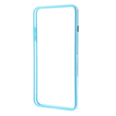 Apple iPhone 6 Plus (6s Plus) skaidrus permatomas rėmelis (kraštų apvadas, bamperis) - šviesiai mėlynas / Priedai.lt