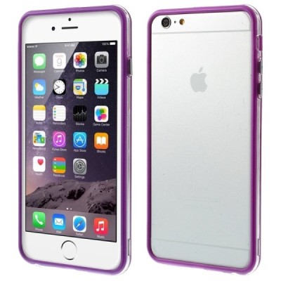 Apple iPhone 6 Plus (6s Plus) skaidrus permatomas rėmelis (kraštų apvadas, bamperis) - violetinis / Priedai.lt
