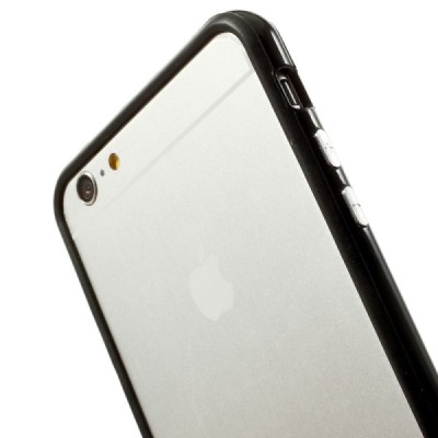 Apple iPhone 6 Plus (6s Plus) klasikinis juodas TPU rėmelis (kraštų apvadas, bamperis) / Priedai.lt