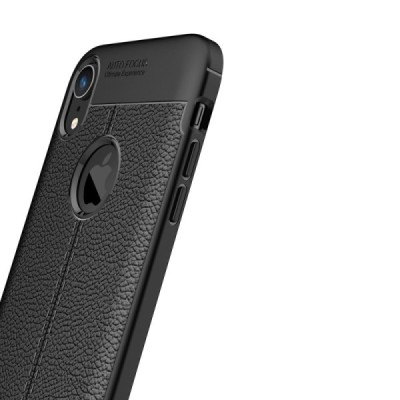 Apple iPhone Xr FOCUS kieto silikono TPU juodas dėklas - nugarėlė | Priedai.lt