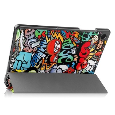 Samsung Galaxy Tab A11+ / A9+ flip "Street Art" colorful case - book | Priedai.lt