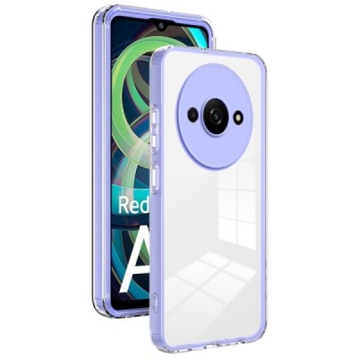 Xiaomi Redmi A3 (Poco C61) „Candy“ skaidrus violetinis kieto silikono (TPU) dėklas | Priedai.lt