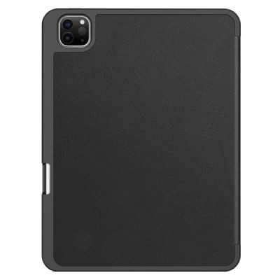 Apple iPad Pro 11 (2025) / 11 (2024) flip black leather case - book with stylus slot | Priedai.lt