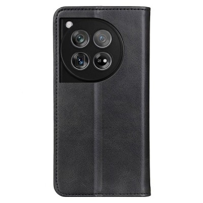 OnePlus 12 „Split“ juodas odinis atverčiamas dėklas - knygutė | Priedai.lt