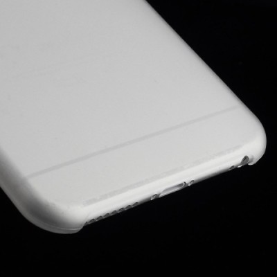 Ploniausias pasaulyje plastikinis skaidrus Apple iPhone 6 (6s) baltas dėklas - nugarėlė / Priedai.lt